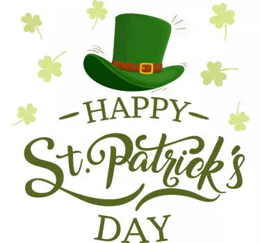 Happy St Patrick´s Day Window Sticker - TenStickers