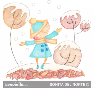Happy Winter Child wall stickers for kid - TenStickers