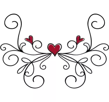Heart ornamental valentine´s day  wall decal - TenStickers