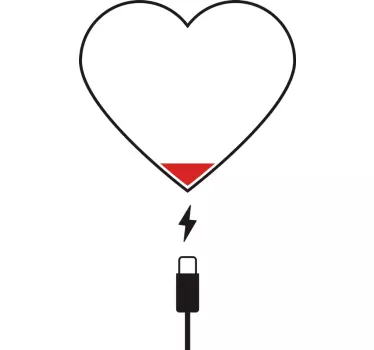 Heart charger Home Wall Sticker - TenStickers