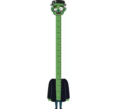 Height chart wall sticker frankenstein growth chart - TenStickers