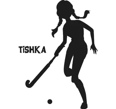 Hockey Player Customisable Wall Sticker - TenStickers