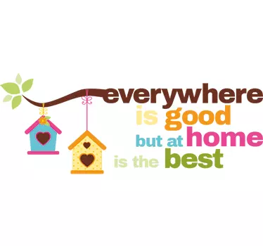Home is Best Decorative Wall Sticker - TenStickers