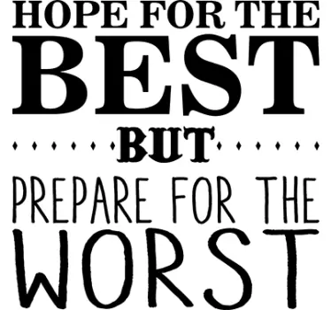 Hope For The Best Wall Sticker - TenStickers