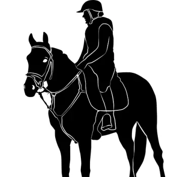 Horse and Jockey Wall Sticker - TenStickers