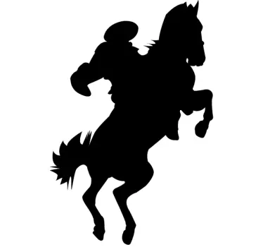 Horse Rider Silhouette Sticker - TenStickers