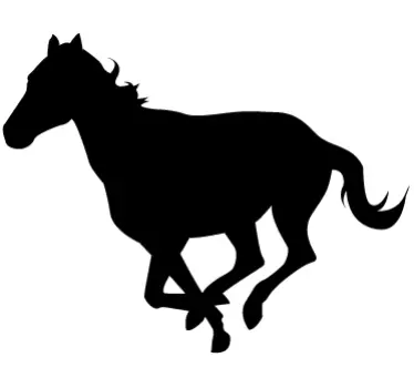 Horse Silhouette Wall Sticker - TenStickers