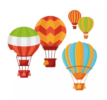 Hot Air Balloon Children´s Wall Sticker - TenStickers