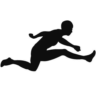 Hurdle Jumper Silhouette Sticker - TenStickers