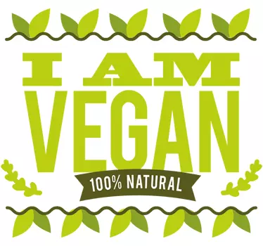 I am Vegan Kitchen Wall Art - TenStickers