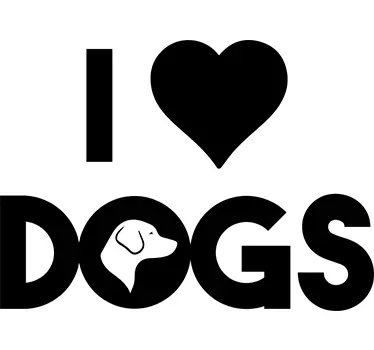 I Love Dogs Wall Sticker - TenStickers
