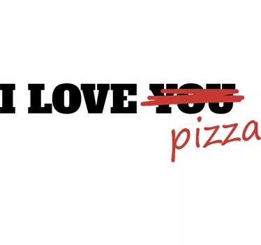 I Love Pizza Wall Sticker - TenStickers