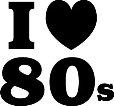 I Love The 80s Wall Sticker - TenStickers