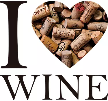 I love wine drink wall sticker - TenStickers