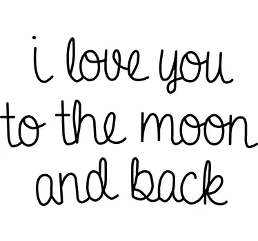 I Love You To The Moon Decal - TenStickers