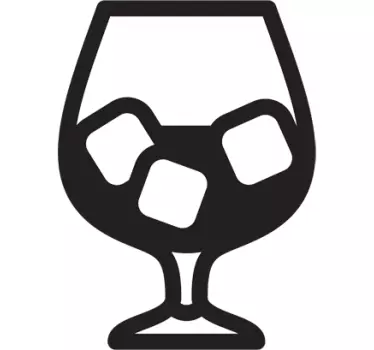 Ice on Glass Monochrome Sticker - TenStickers