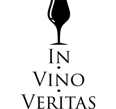 In Vino Veritas Latin Text Sticker - TenStickers