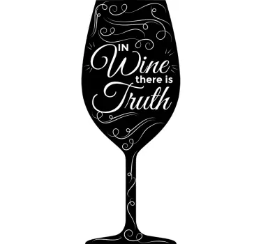 In Wine There Is Truth Wall Sticker - TenStickers
