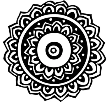 Indian Floral Mandala Wall Sticker - TenStickers