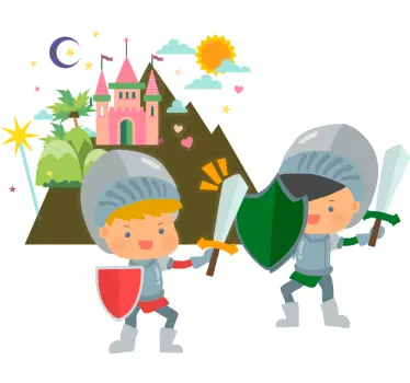 Infant Knights Wall Art Sticker - TenStickers