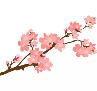 Japanese Cherry Tree Sticker - TenStickers