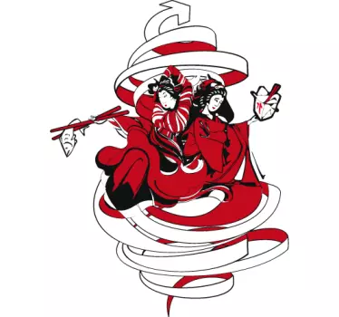 Japanese Food Theme Wall Sticker - TenStickers