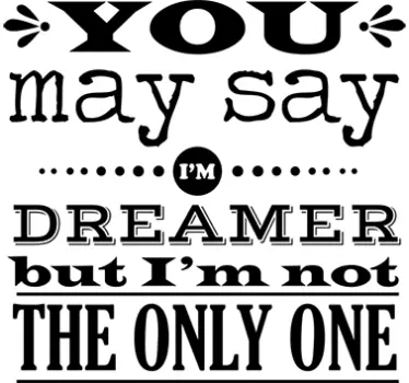 John Lennon Quote Wall Sticker - TenStickers