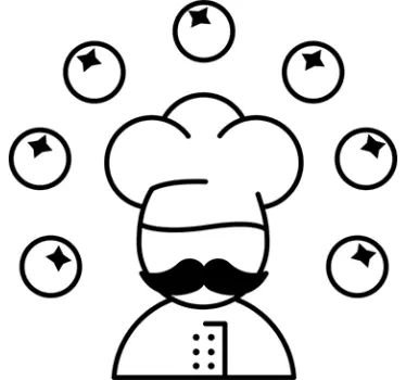 Juggling Chef Wall Sticker - TenStickers