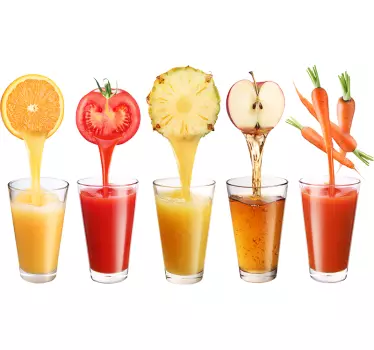 Kitchen wall sticker juices - TenStickers