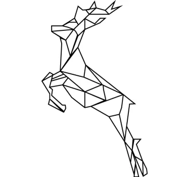 Jumping deer animal wall decor - TenStickers