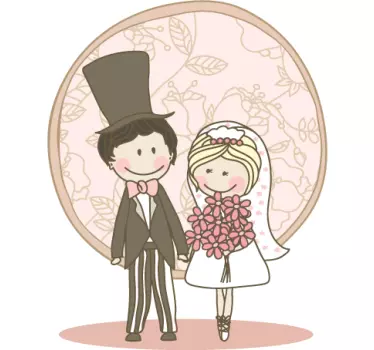 Just Married Sticker - TenStickers