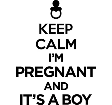 Keep Calm, It's a boy Wall Sticker - TenStickers