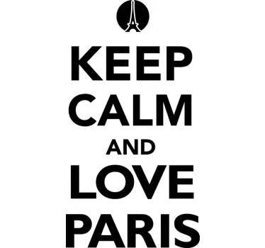 Keep Calm Paris Sticker - TenStickers