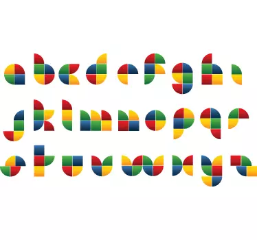 Kids Alphabet Pieces Sticker - TenStickers