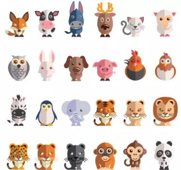 Kids Animal Decal Collection - TenStickers