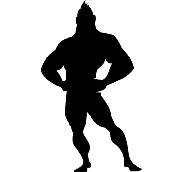Kids Comic StrongMan Wall Decal - TenStickers