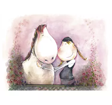 Kids I Love My Horse Wall Mural - TenStickers