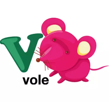 Kids Letter V Sticker - TenStickers