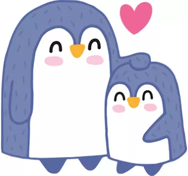 Kids Penguin Wall Sticker - TenStickers