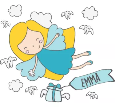 Kids Personalised Tooth Fairy Sticker - TenStickers