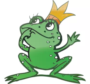 Kids Queen Frog Wall Sticker - TenStickers