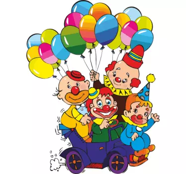 Kids Stickers Clowns and Balloons - TenStickers