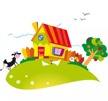 Kids Summer Farm Wall Mural - TenStickers