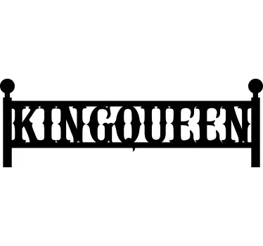 King & Queen Headboard Decal - TenStickers