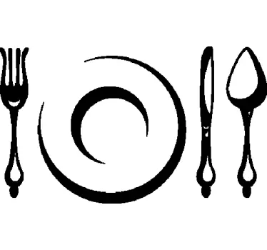 Kitchen wall sticker cutlery - TenStickers