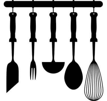 Kitchenware Wall Sticker - TenStickers