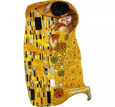 Klimt 'The Kiss' Painting Wall Sticker - TenStickers