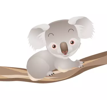 Koala on Branch Kids Decal - TenStickers