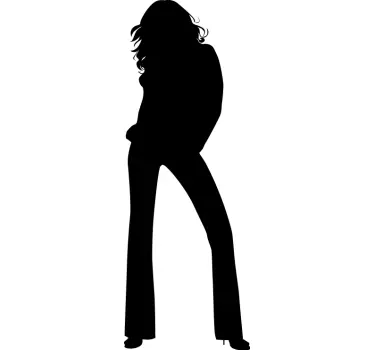 Lady Silhouette Pose Decal - TenStickers