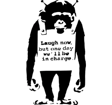 Laugh Now Banksy Wall Art Sticker - TenStickers